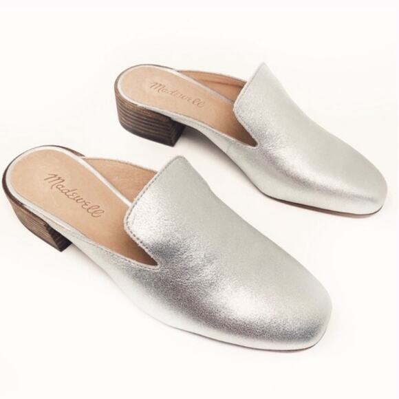 MADEWELL The Willa Slip On Silver Mule - Picture 1 of 9